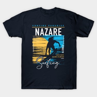 Retro Nazare Portugal Surfing // Surfers Paradise // Surf Portugal T-Shirt